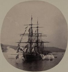 The Clipper Ship Razboinik During a Gun Salute, 22 July 1889, 1889. Creator: Unknown