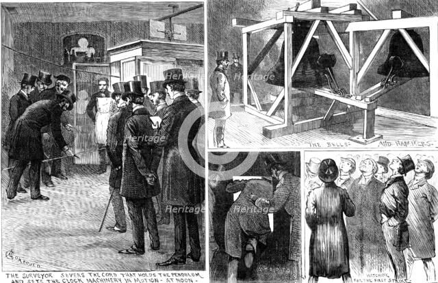 The Clock and Bells at the Royal Courts of Justice, 1883. Creator: Unknown.