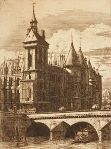 The clock tower, Paris, 1852. Creator: Charles Meryon