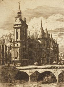 The clock tower, Paris, 1852. Creator: Charles Meryon