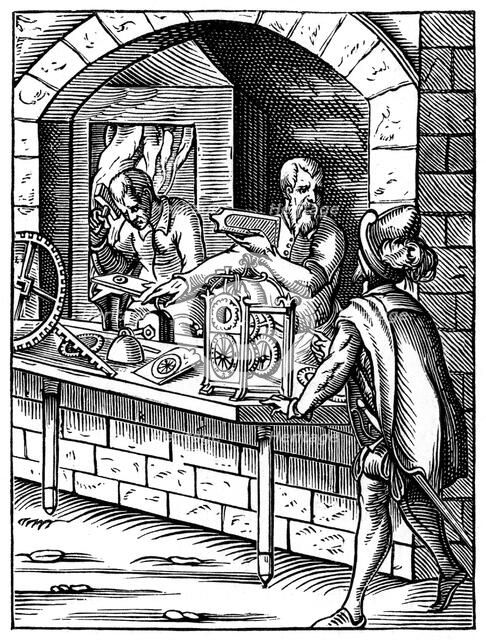 'The Clockmaker', 16th century, (1870).Artist: Jost Amman