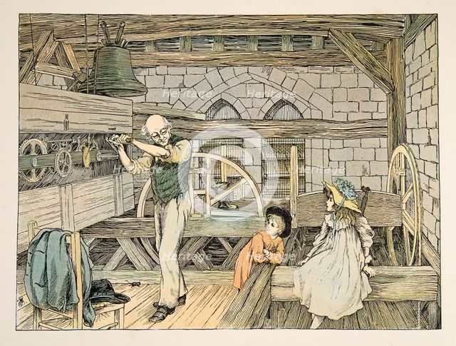 The Clockwinder,  from Four and Twenty Toilers, pub. 1900 (colour lithograph)