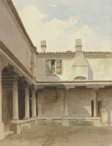 The cloister of San Gregorio in Venice, c1851. Creator: Carl Theodor Reiffenstein