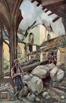 The Cloister and Cathedral of Verdun France, June 1916, (1926).Artist: Francois Flameng