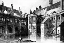 The Cloister Court, St Stephen's Chapel, Palace of Westminster, 1834 (c1905)