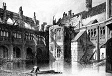 The Cloister Court, St Stephen's Chapel, Palace of Westminster, 1834 (c1905)