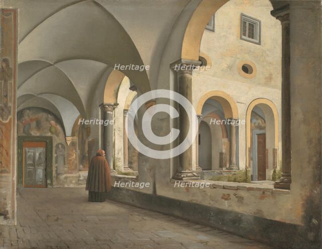 The Cloisters of the Franciscan Monastery Santa Maria in Aracoeli in Rome, 1813-1816. Creator: CW Eckersberg.