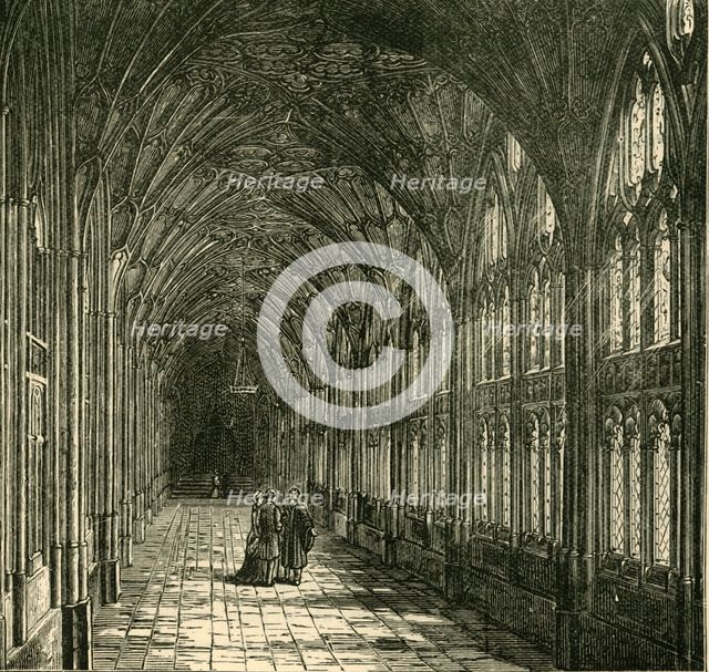 'The Cloisters of Gloucester Cathedral', 1898. Creator: Unknown.