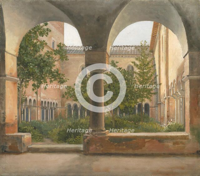 The Cloisters of San Lorenzo fuori le mura in Rome; 1814-1816. Creator: CW Eckersberg.