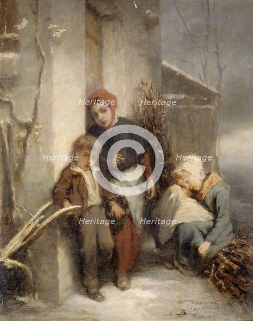 The closed door, 1855. Creator: Octave Tassaert.