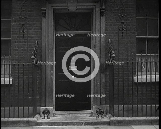 The Closed Door of 10 Downing Street, London, 1931. Creator: British Pathe Ltd.