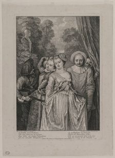 The Clothes are Italian , 1715-1716. Creator: Jean Antoine Watteau (French, 1684-1721); Charles Simonneau (French, 1645-1728), and