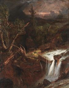 The Clove - A Storm Scene in the Catskill Mountains, 1851. Creator: Jasper F. Cropsey (American, 1823-1900)