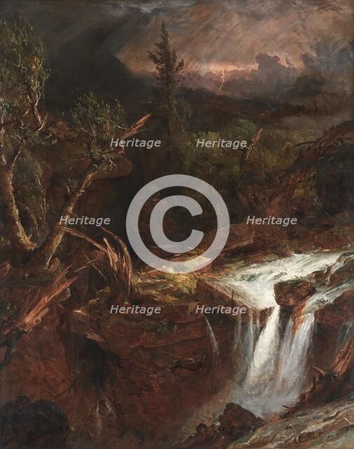 The Clove - A Storm Scene in the Catskill Mountains, 1851. Creator: Jasper F. Cropsey (American, 1823-1900).