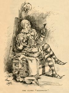 The Clown "Making-Up", 1882. Creator: Unknown