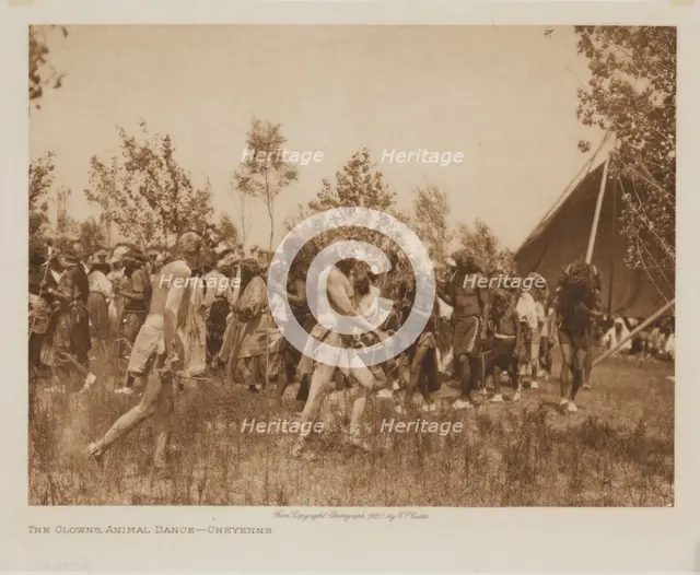 The Clowns, Animal Dance, Cheyenne, 1927. Creator: Edward Sheriff Curtis.