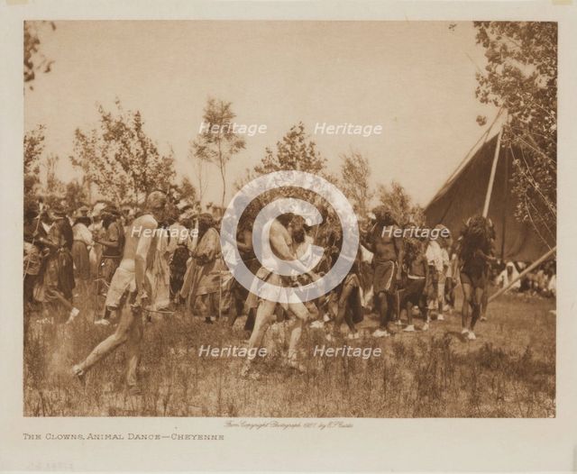 The Clowns, Animal Dance, Cheyenne, 1927. Creator: Edward Sheriff Curtis.