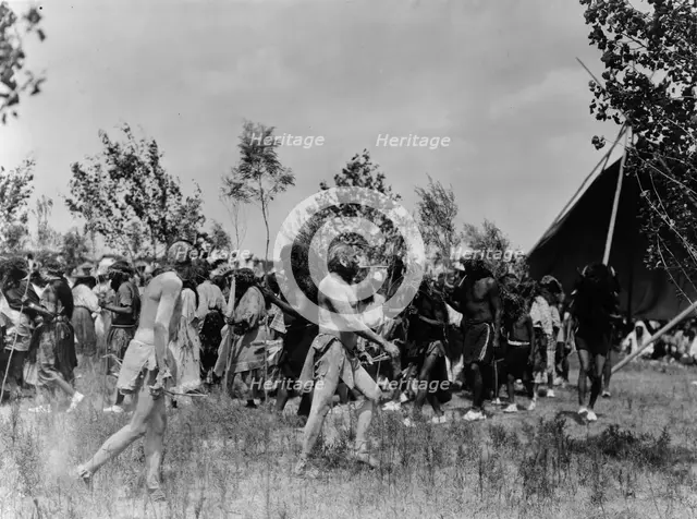 The Clowns, animal dance-Cheyenne, c1927. Creator: Edward Sheriff Curtis.