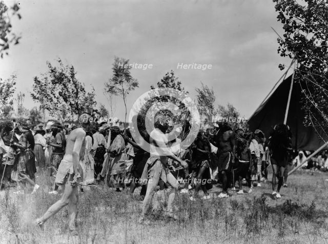 The Clowns, animal dance-Cheyenne, c1927. Creator: Edward Sheriff Curtis.