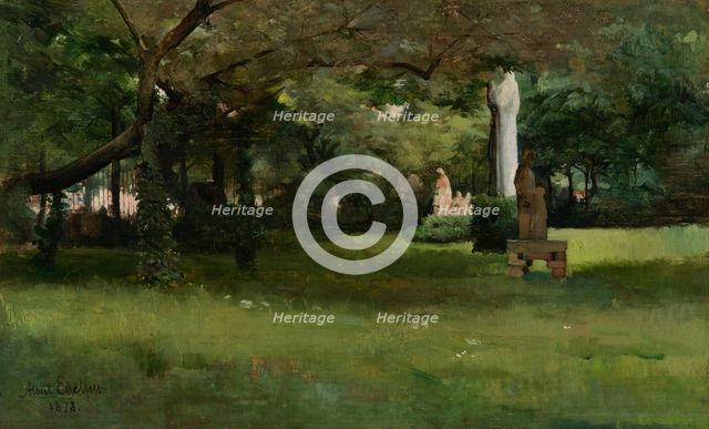 The Cluny Museum Garden in Paris, 1878. Creator: Albert Edelfelt.