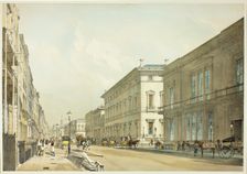 The Club Houses and Pall Mall, plate thirteen from Original Views of London as It Is, 1842. Creator: Thomas Shotter Boys