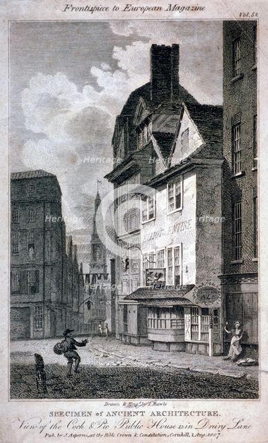 The Cock and Magpie Public House, Drury Lane, Westminster, London, 1807. Artist: Samuel Rawle