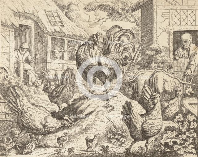 The Cock and the Precious Stone, from Aesop's Fables, ca. 1760. Creator: James Kirk.