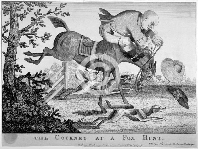 'The Cockney at a Fox Hunt', 1779. Artist: Anon