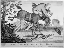 The Cockney at a Fox Hunt 1779. Artist: Anon
