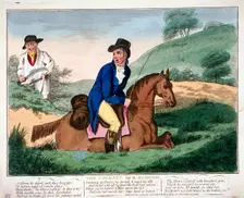 The Cockney in a Slough 1804. Artist: Anon