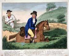 The Cockney in a Slough 1804. Artist: Anon