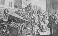 The Coach Overturned 18th century. Creator: Unknown