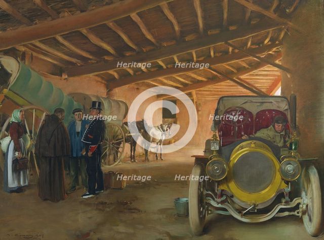 The Coach House, 1907. Artist: Casas, Ramon (1866-1932)