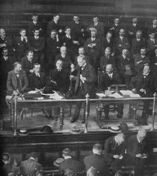 The Coal Strike: Mr. Lloyd George addressing the miners representatives at Cardiff 1915