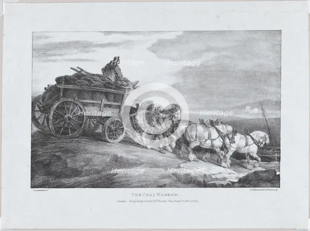 The Coal Waggon [sic.], 1821. Creator: Theodore Gericault.