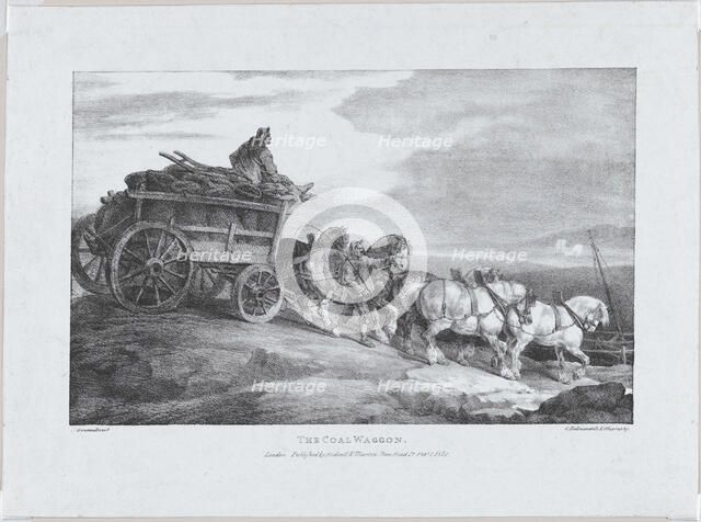 The Coal Waggon [sic.], 1821. Creator: Theodore Gericault.