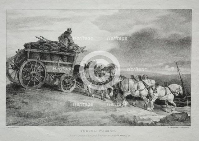 The Coal Wagon, 1821. Creator: Théodore Géricault (French, 1791-1824).