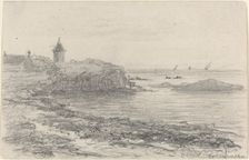 The Coast at Concarneau, mid-late 19th century. Creator: Eugene Louis Boudin