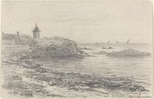 The Coast at Concarneau, mid-late 19th century. Creator: Eugene Louis Boudin