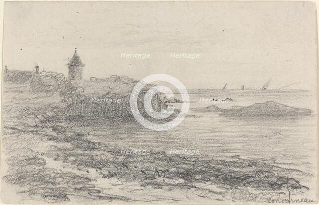 The Coast at Concarneau, mid-late 19th century. Creator: Eugene Louis Boudin.