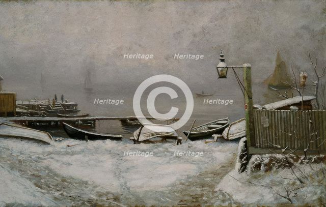 The Coast at Drobak in December, 1890. Creator: Karl Edvard Diriks.