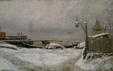 The Coast at Drobak in December, 1890. Creator: Karl Edvard Diriks