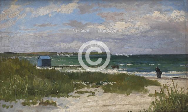 The coast at Hornbæk, 1866-1915. Creator: Carl Ludvig Locher.