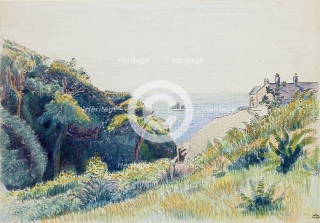 The Coastguard’s House, Ecclesbourne, 1918. Artist: Lucien Pissarro.