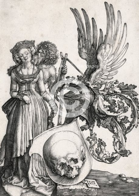 The coat of arms with the skull, 1503. Creator: Dürer, Albrecht (1471-1528).