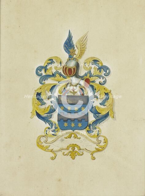 The coat of arms of the Citters family, c. 1777. Creator: Anon.