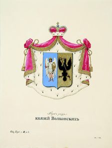 The coat of arms of the Volkonsky House. Creator: Trukhanov, Alexander Alexandrovich (1880.1942)