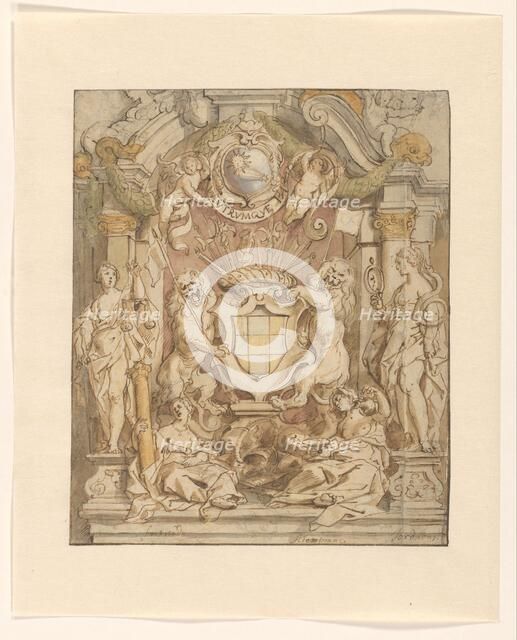 The coat of arms of Van der Linden, 1630-1635.  Creator: Jacob Jordaens.