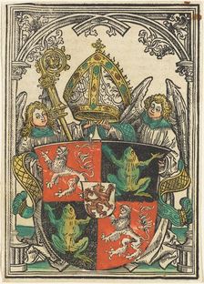 The Coat of Arms of Wigeleus von Fröschel, Bishop of Passau, 1503. Creator: Hans Burgkmair, the Elder