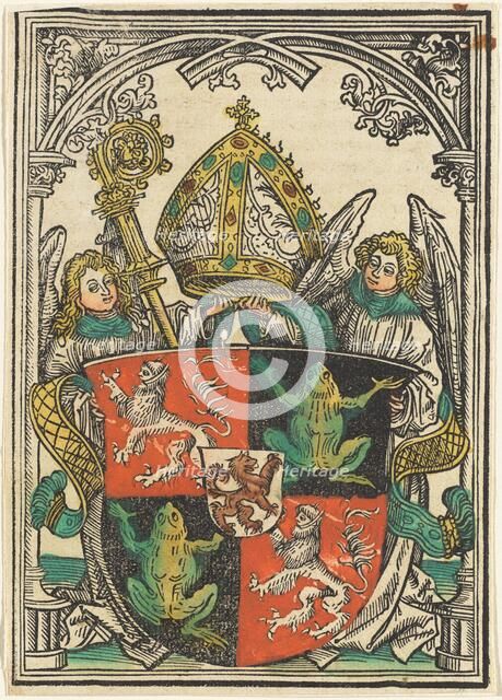 The Coat of Arms of Wigeleus von Fröschel, Bishop of Passau, 1503. Creator: Hans Burgkmair, the Elder.